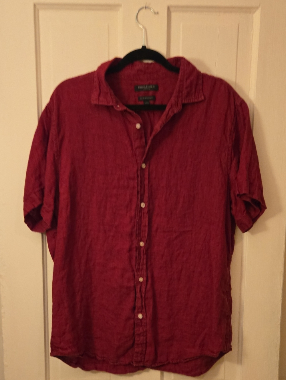 Banana Republic Men's Linen Short-Sleeve Button-Down